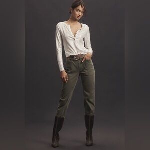 NWT! Anthropologie The Wanderer Mid-Rise Relaxed-Leg Pants by Pilcro - 31 TALL 🍟